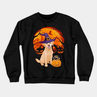 Labrador pumpkin witch Crewneck Sweatshirt